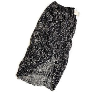 Billabong maxi skirt black white cotton small